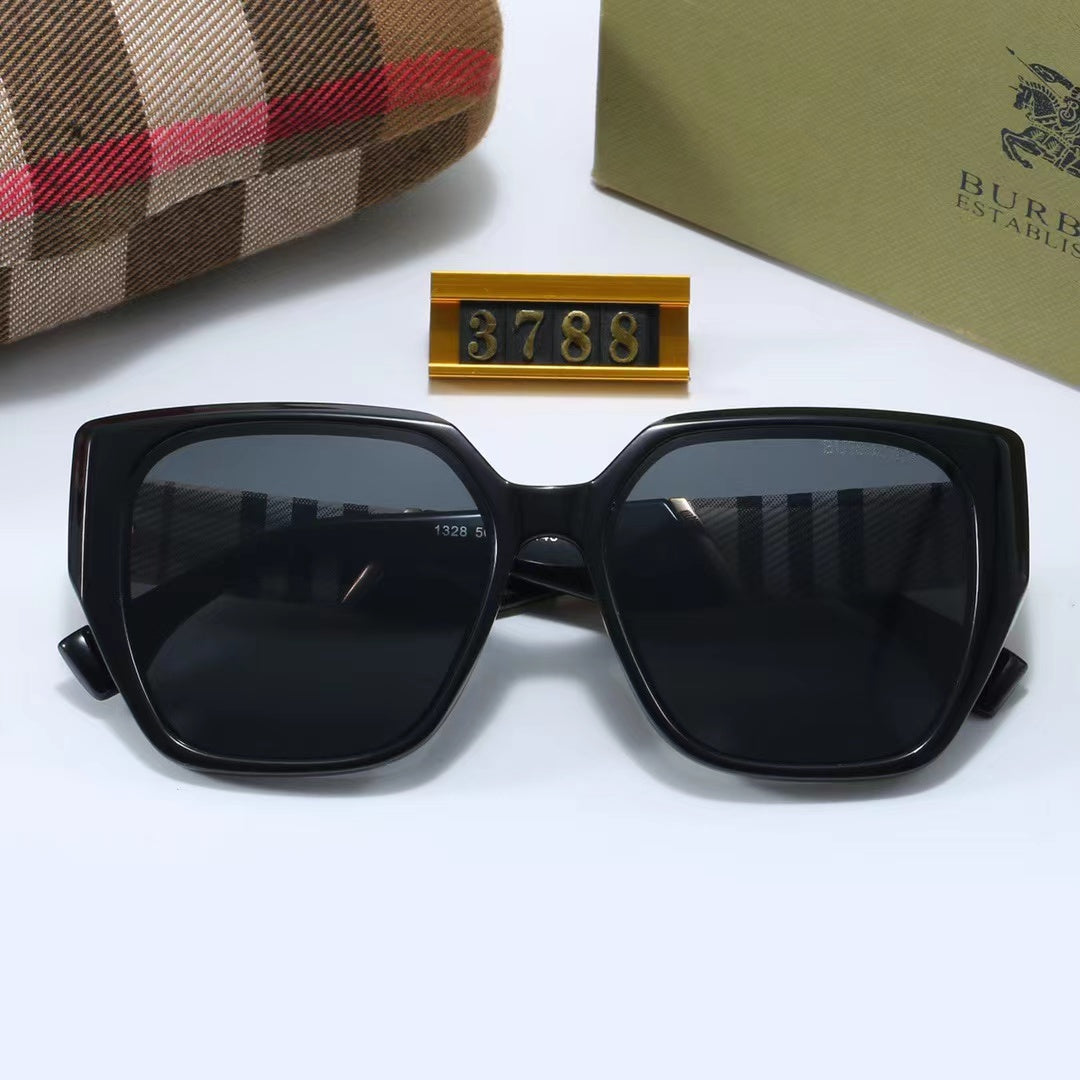 5-color fashionable BUR letter temple polarized sunglasses