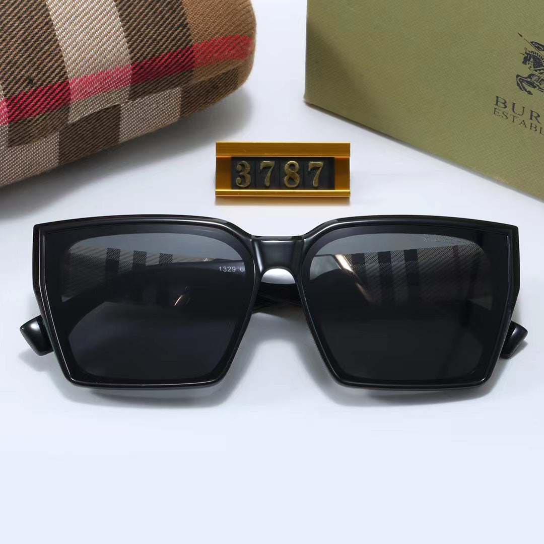 5-color fashionable BUR letter temple polarized sunglasses