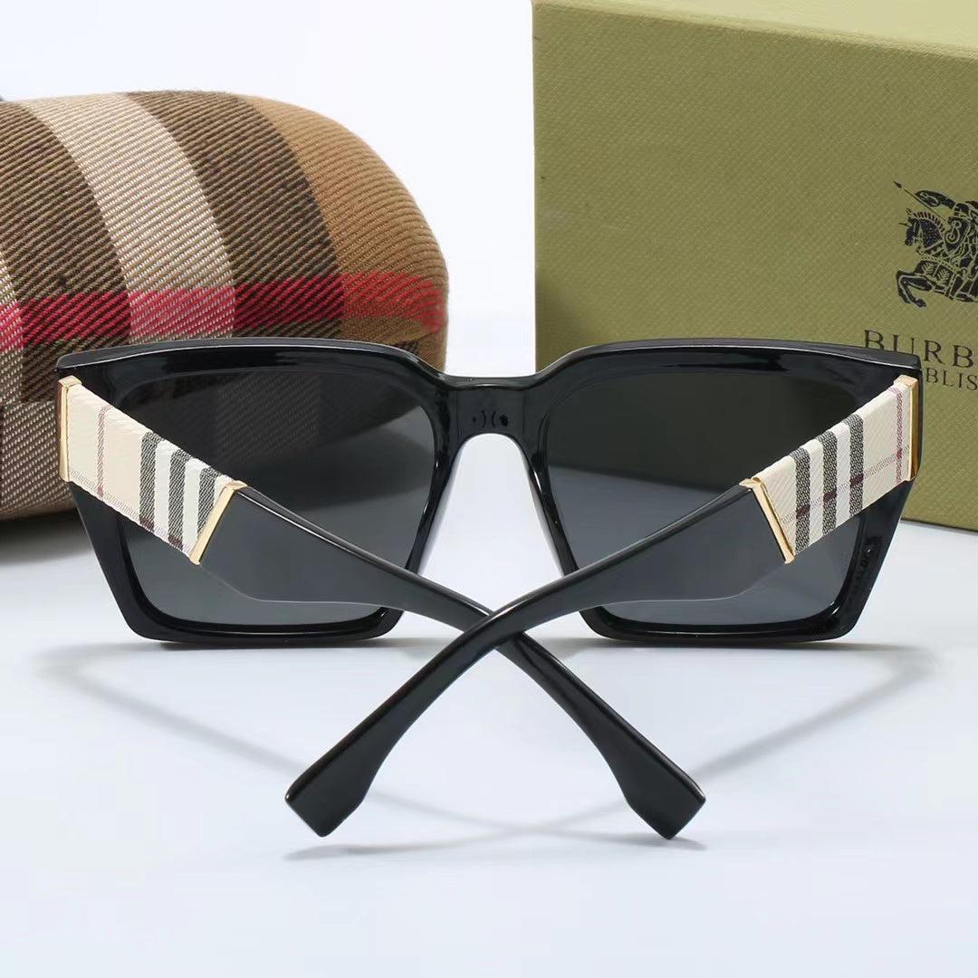 5-color fashionable BUR letter temple polarized sunglasses