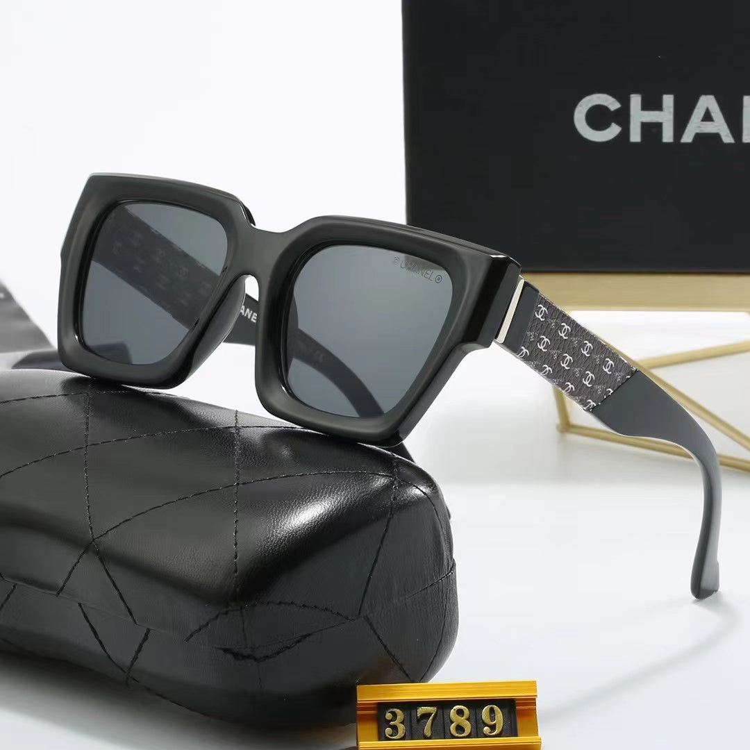 5-color fashionable CC letter temple polarized sunglasses