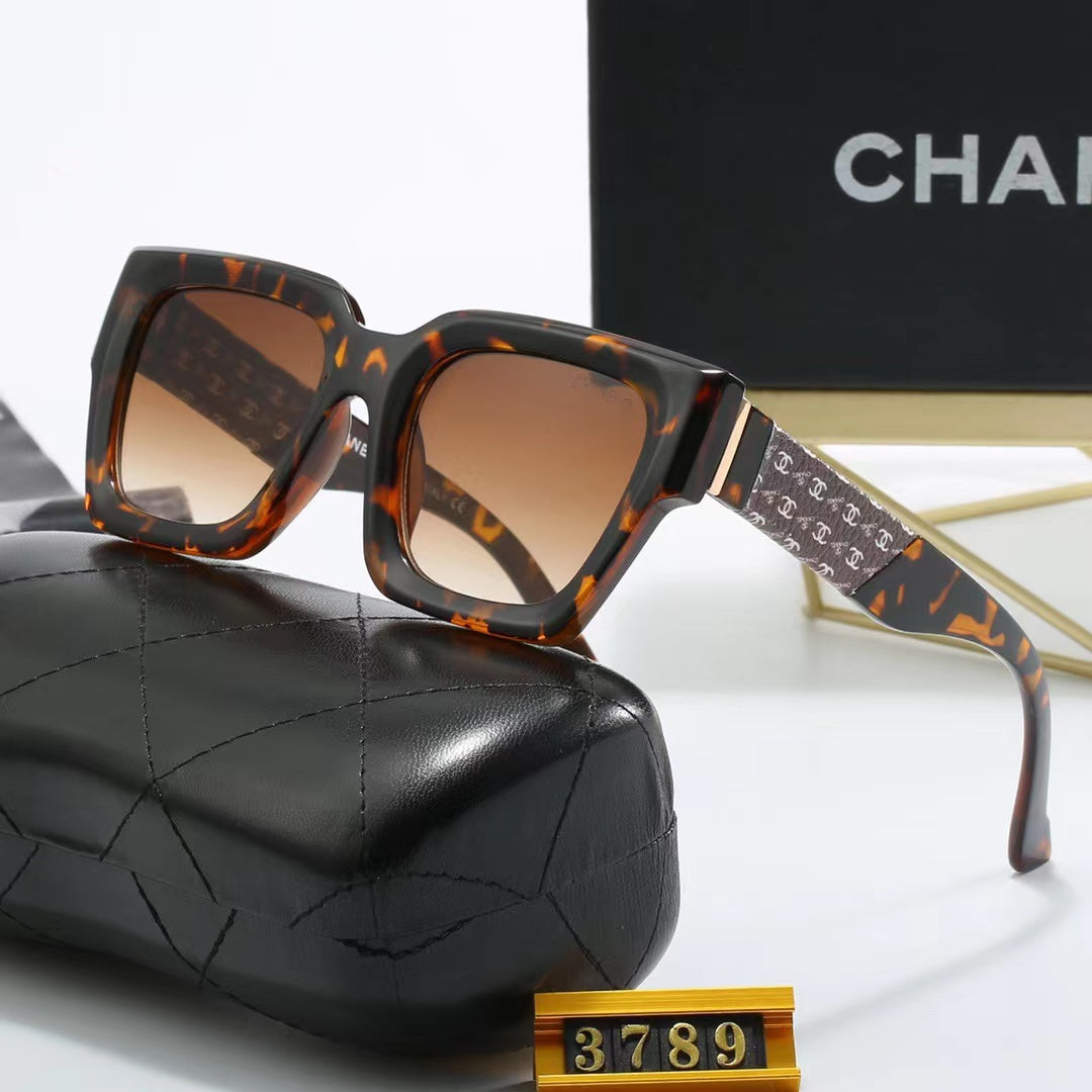 5-color fashionable CC letter temple polarized sunglasses