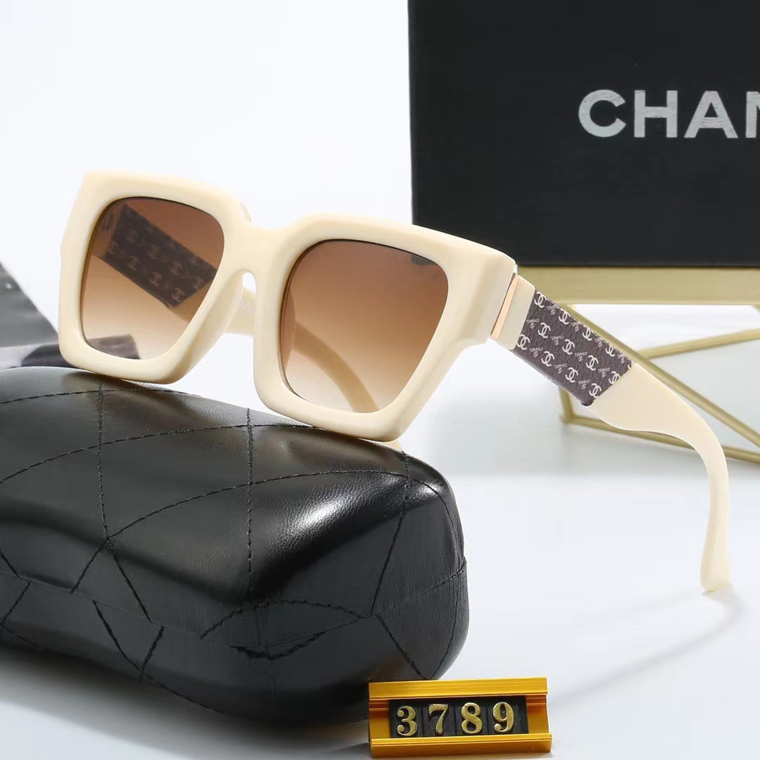 5-color fashionable CC letter temple polarized sunglasses