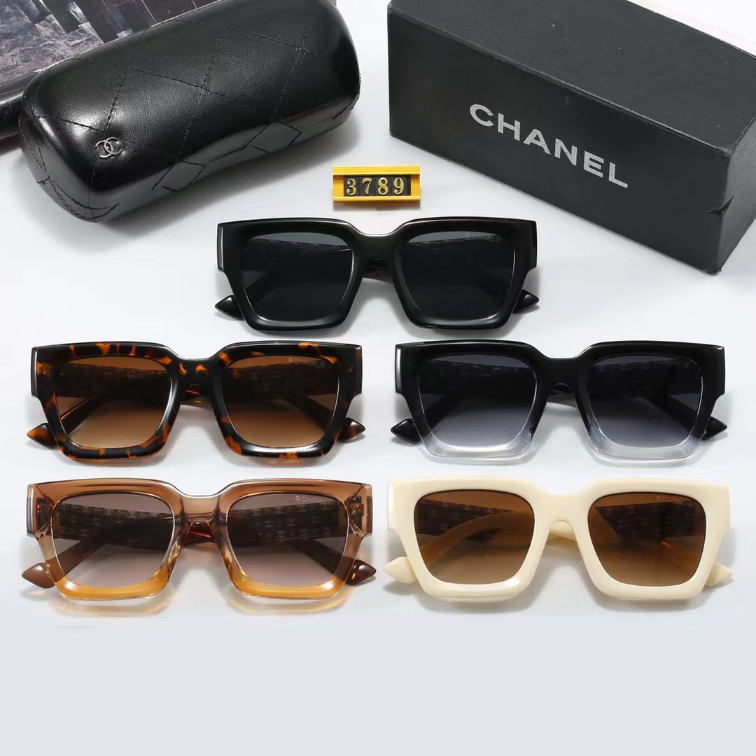 5-color fashionable CC letter temple polarized sunglasses