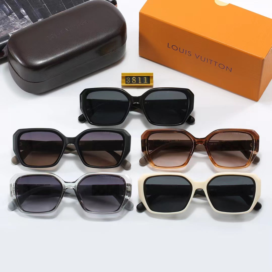 5-color fashionable four-leaf clover temple polarized sunglasses