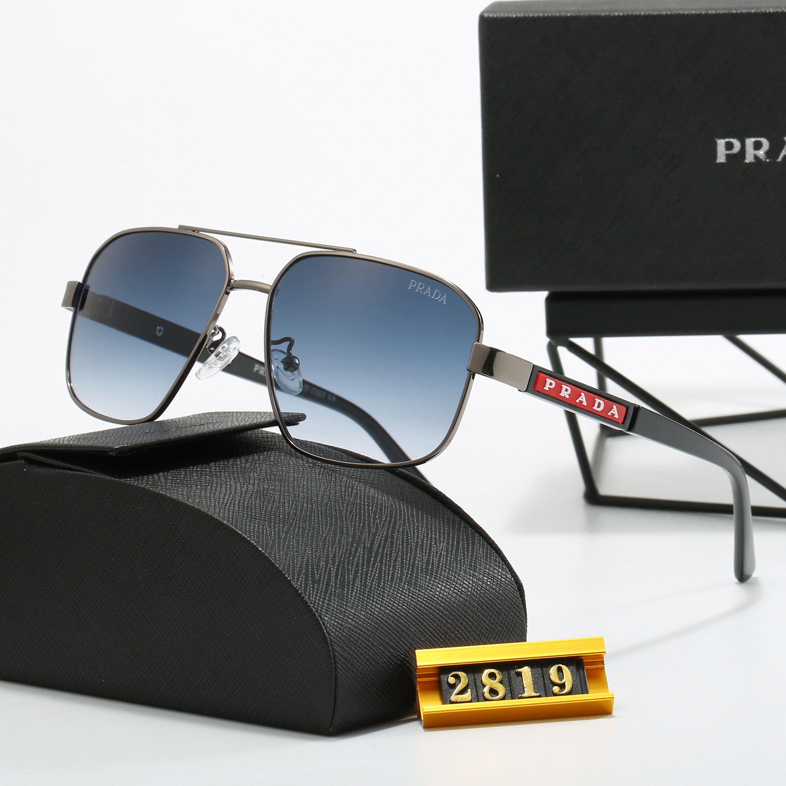 6-color fashionable PA letter printed lens sunglasses