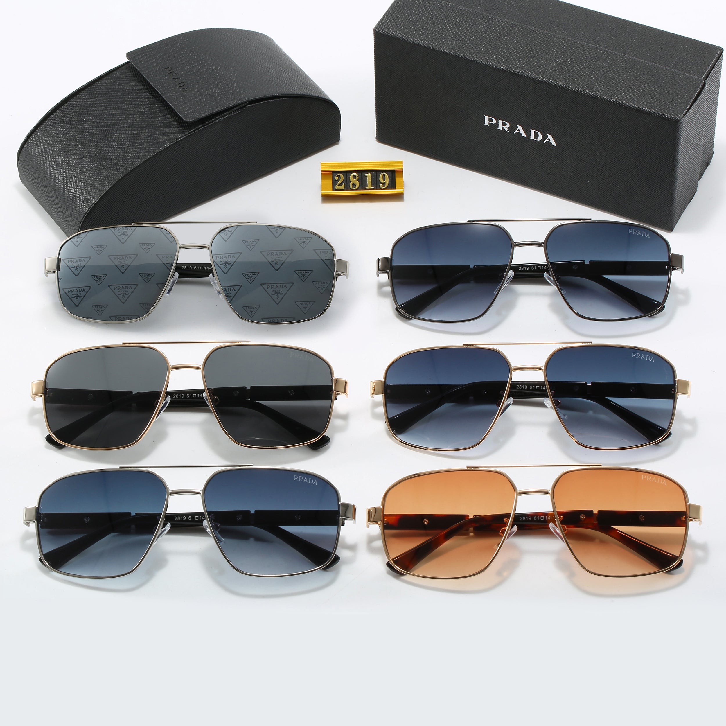 6-color fashionable PA letter printed lens sunglasses