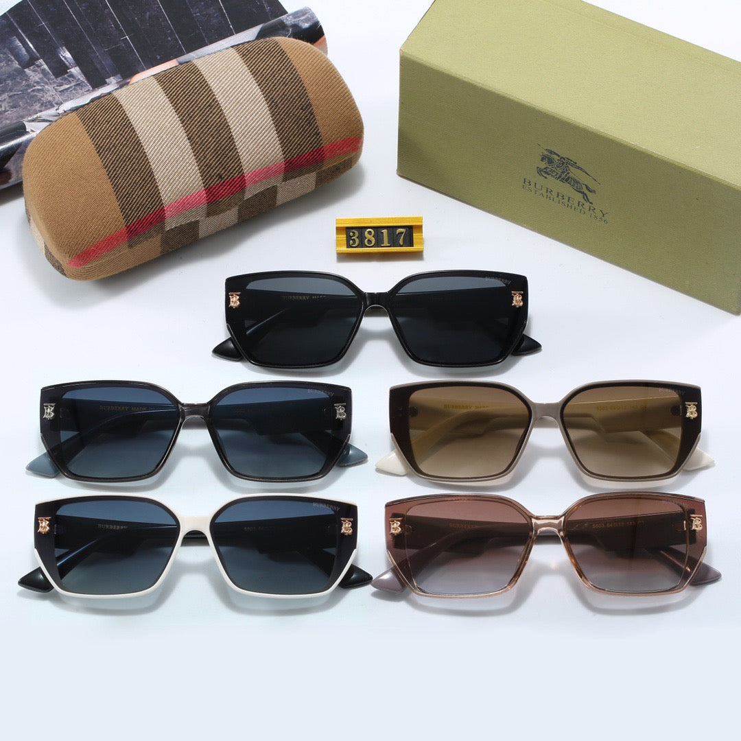 5-color fashionable BUR letter printed lens sunglasses