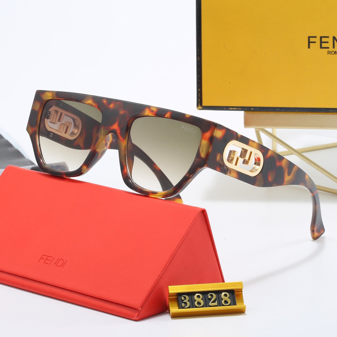 4-color fashionable FF letter print lens sunglasses