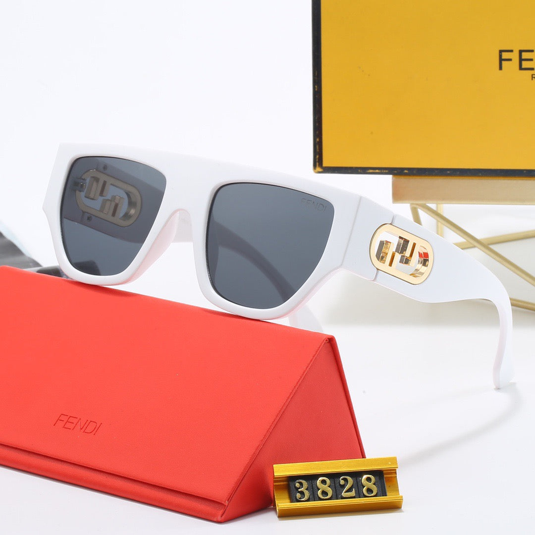 4-color fashionable FF letter print lens sunglasses