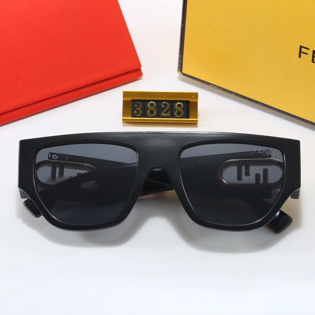 4-color fashionable FF letter print lens sunglasses