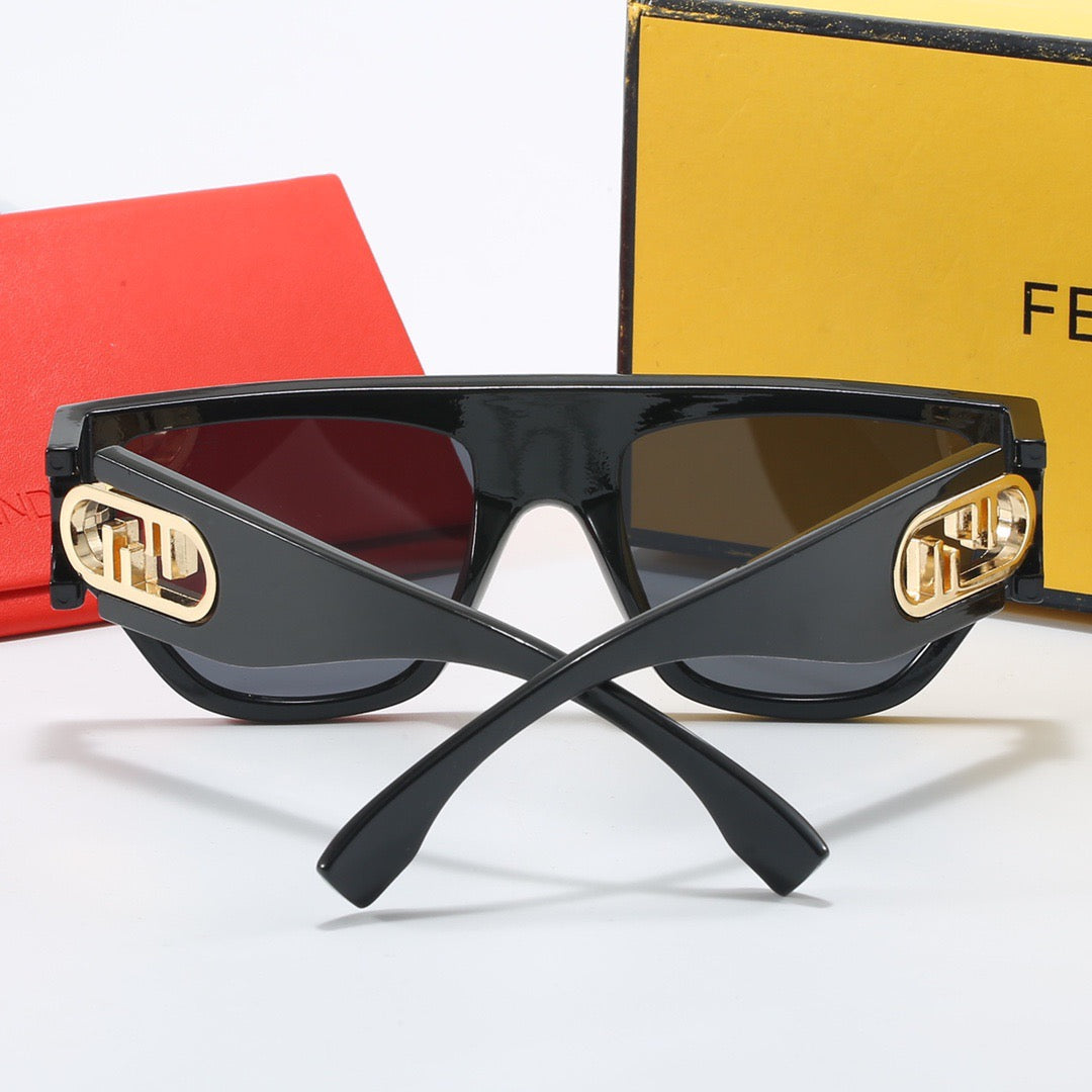 4-color fashionable FF letter print lens sunglasses