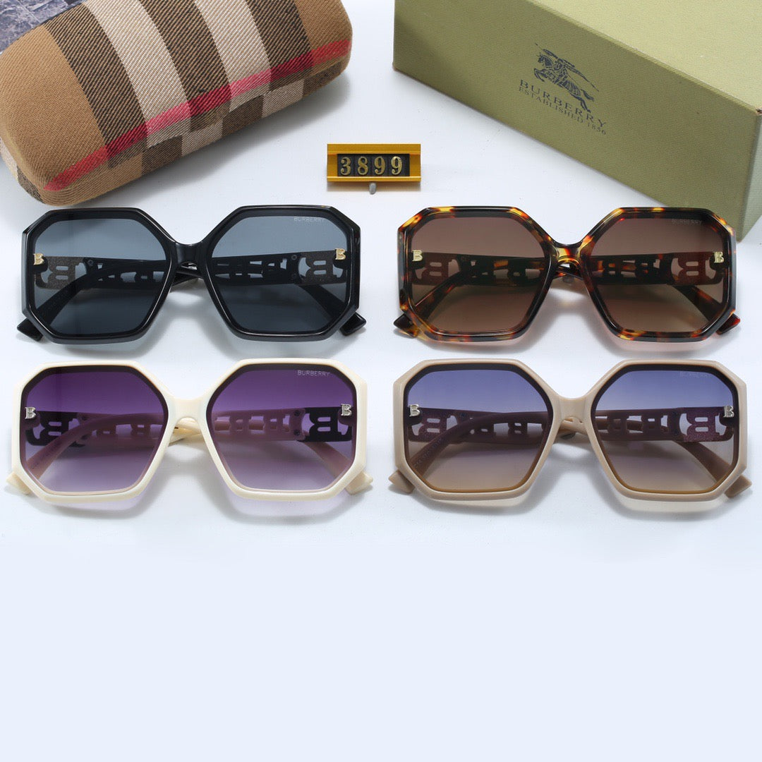 4-color stylish BUR letter sunglasses