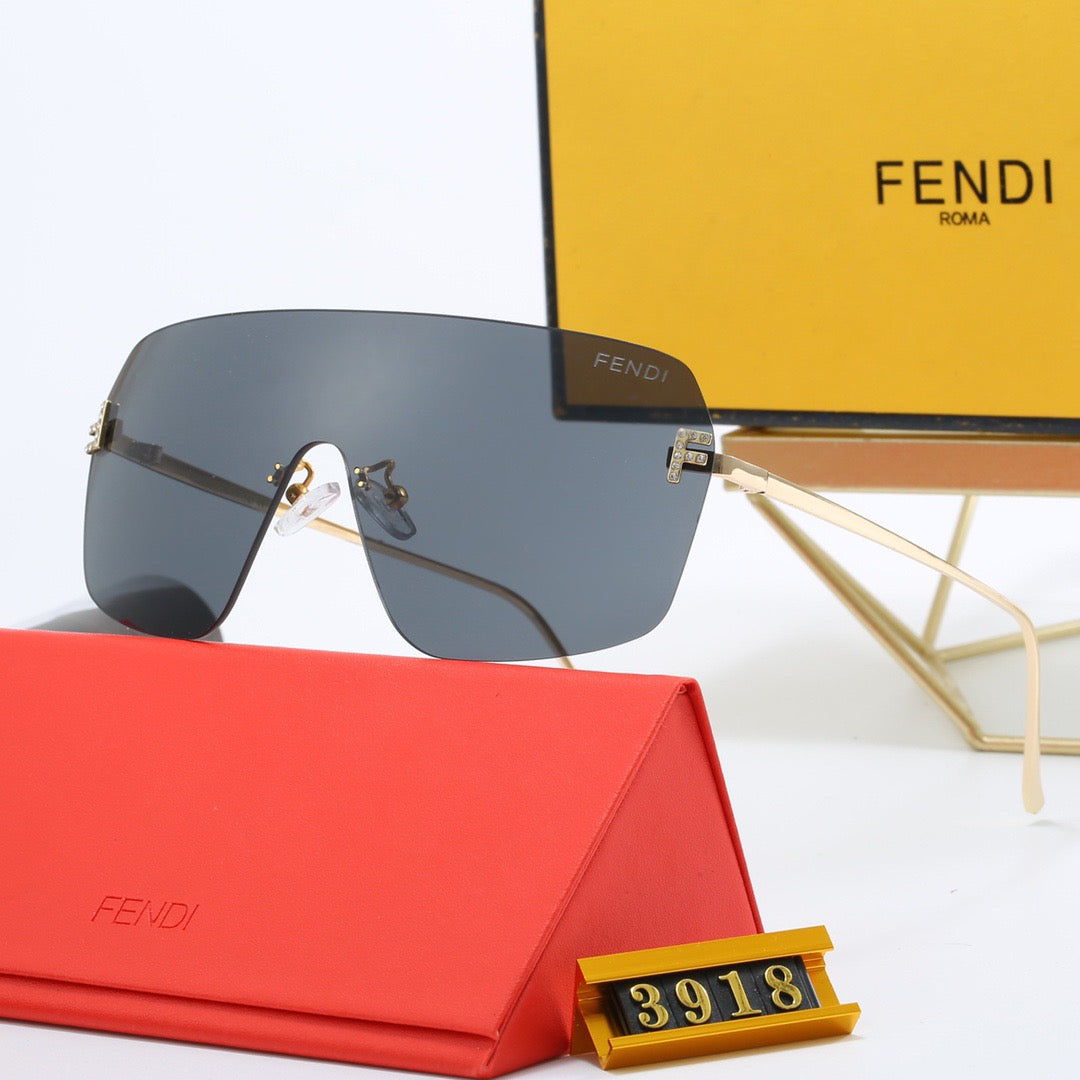 5-color fashionable FF letter temple sunglasses