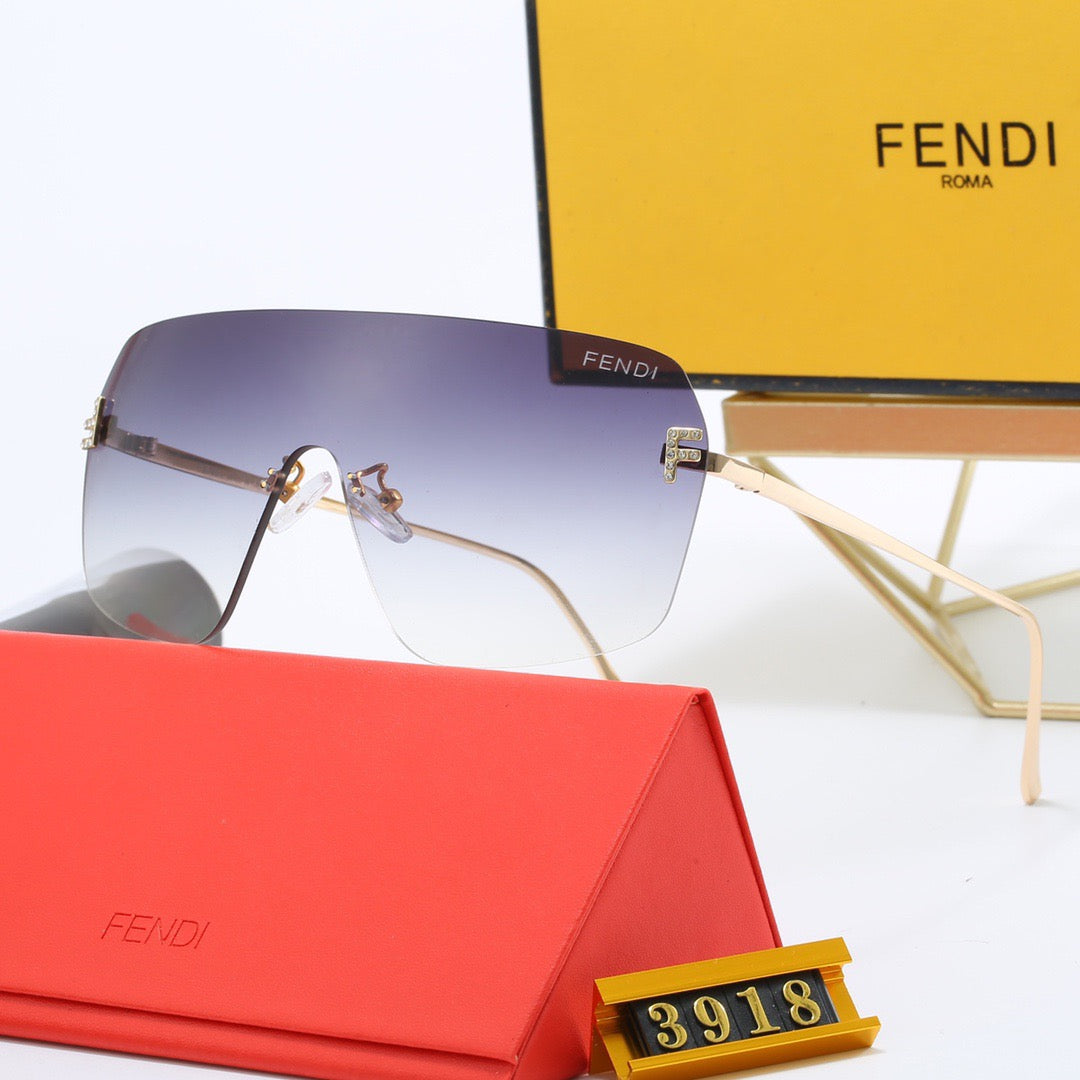 5-color fashionable FF letter temple sunglasses