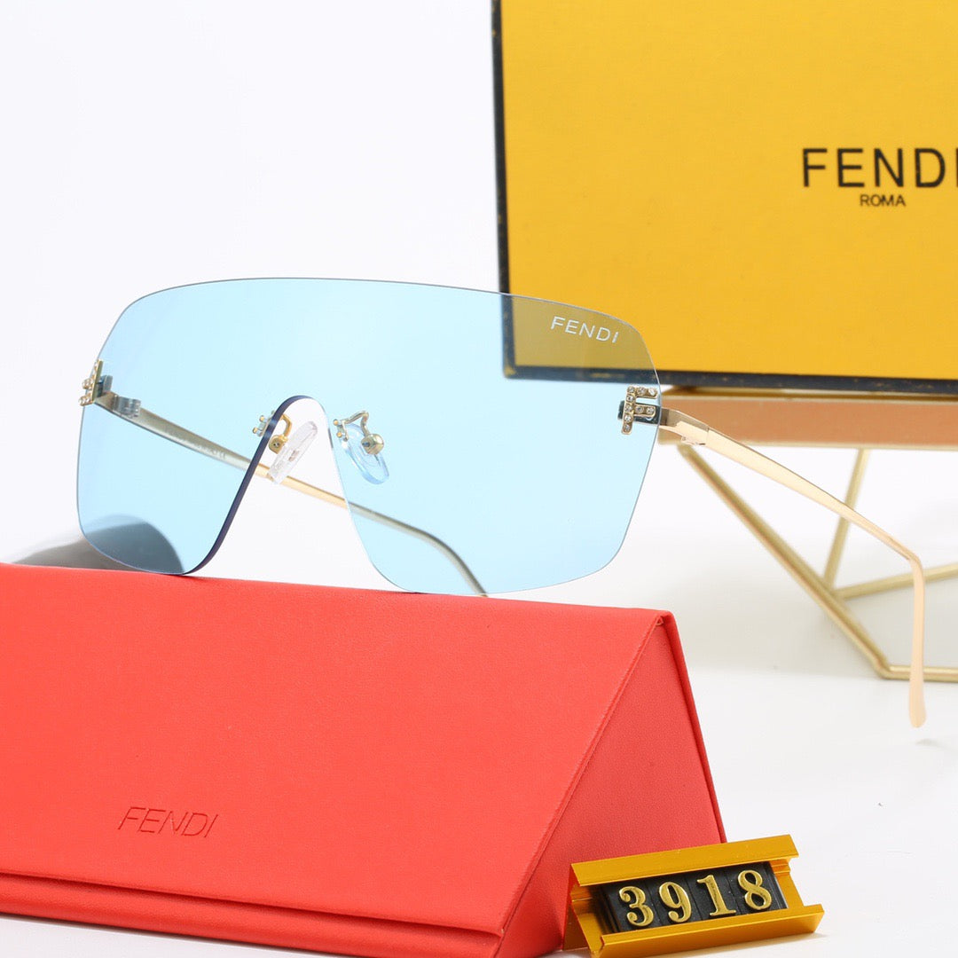 5-color fashionable FF letter temple sunglasses