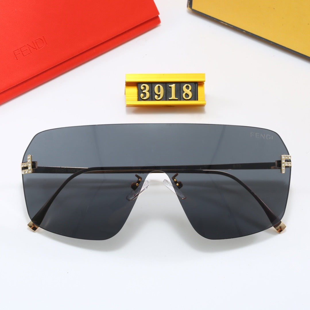 5-color fashionable FF letter temple sunglasses