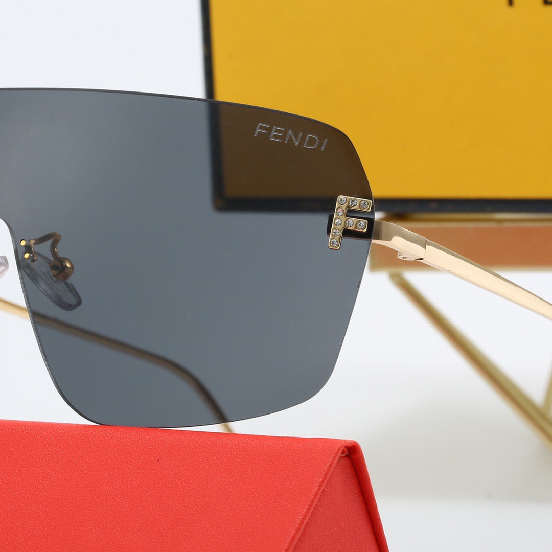 5-color fashionable FF letter temple sunglasses