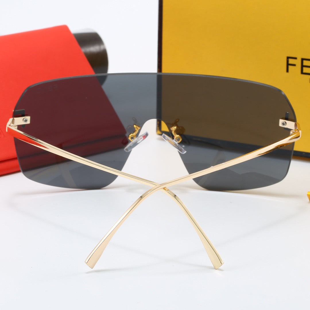 5-color fashionable FF letter temple sunglasses