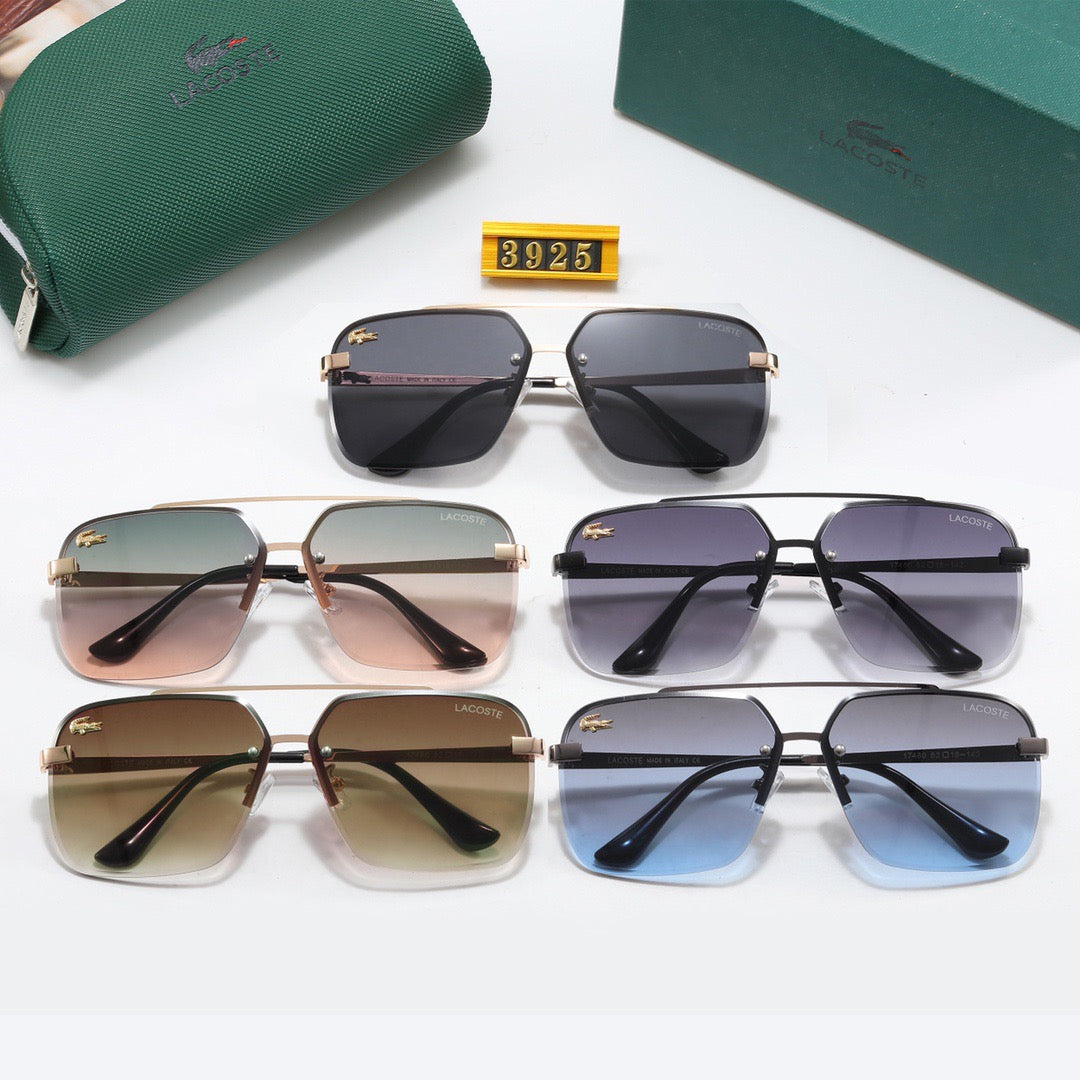 5-color fashionable LAC letter temple sunglasses