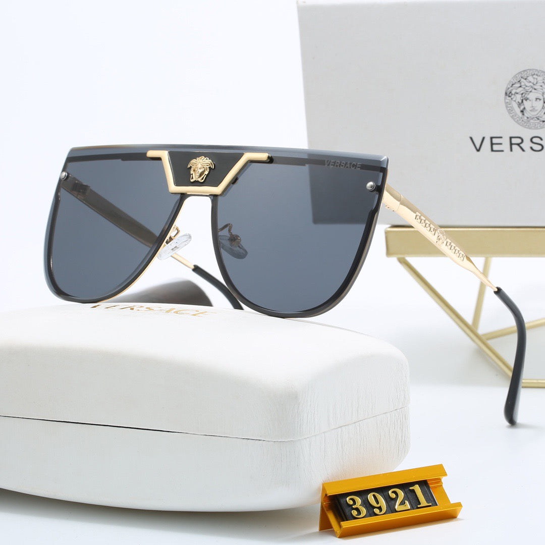 5-color fashion VE letter temple sunglasses