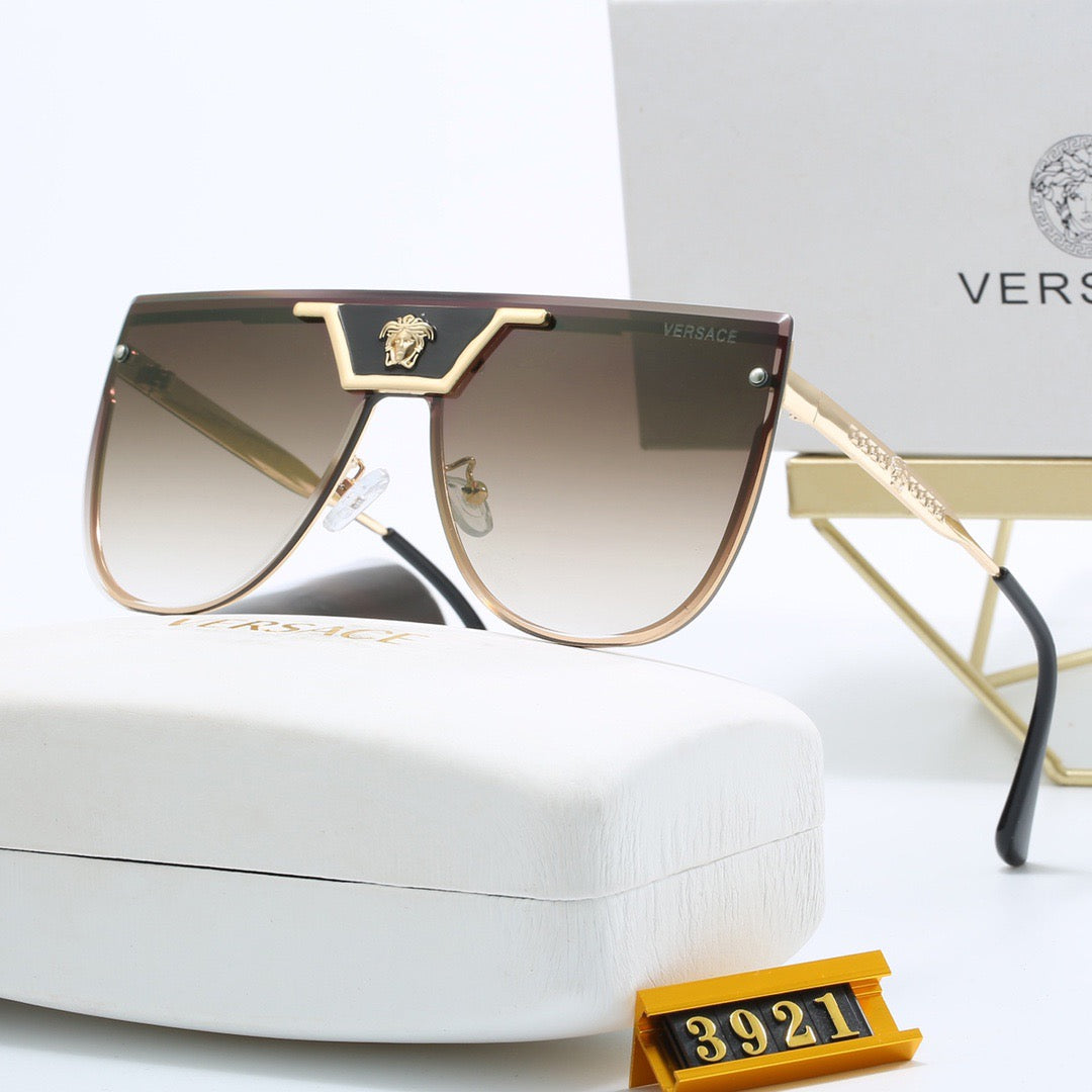 5-color fashion VE letter temple sunglasses