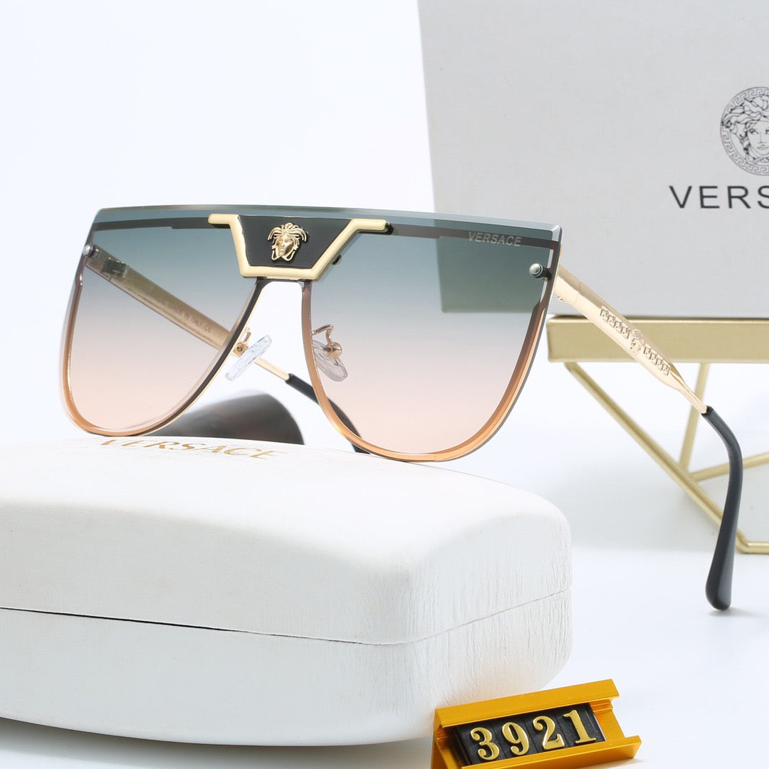 5-color fashion VE letter temple sunglasses