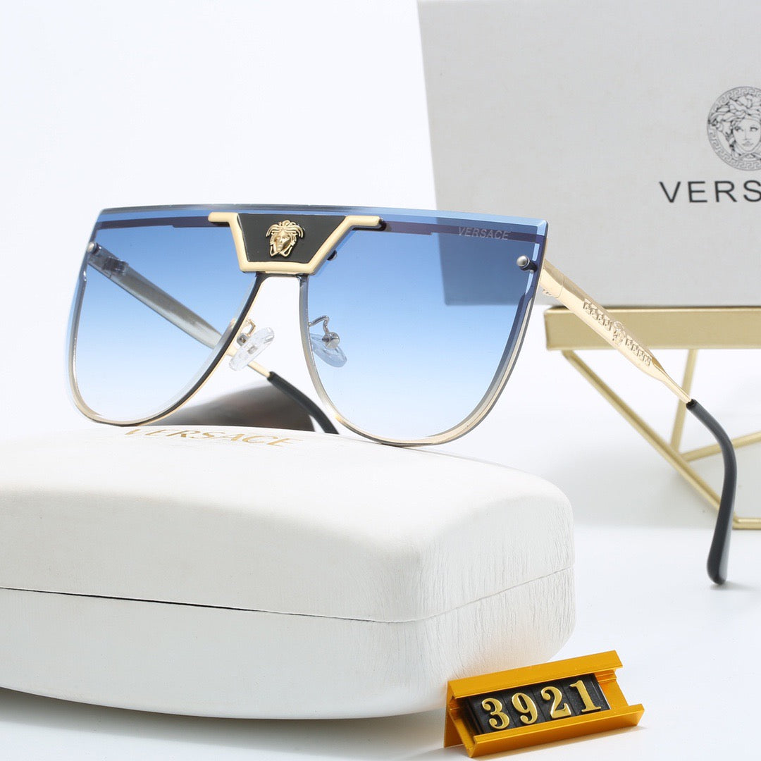 5-color fashion VE letter temple sunglasses