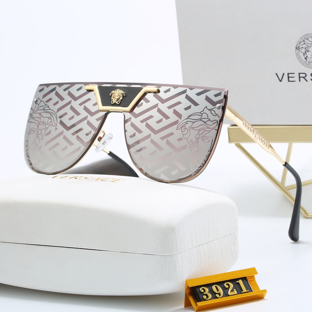 5-color fashion VE letter temple sunglasses