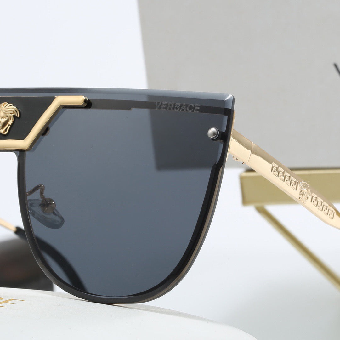 5-color fashion VE letter temple sunglasses