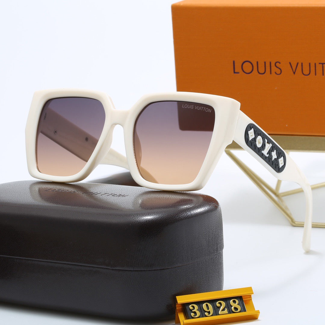 5-color fashion four-leaf clover letter temple sunglasses