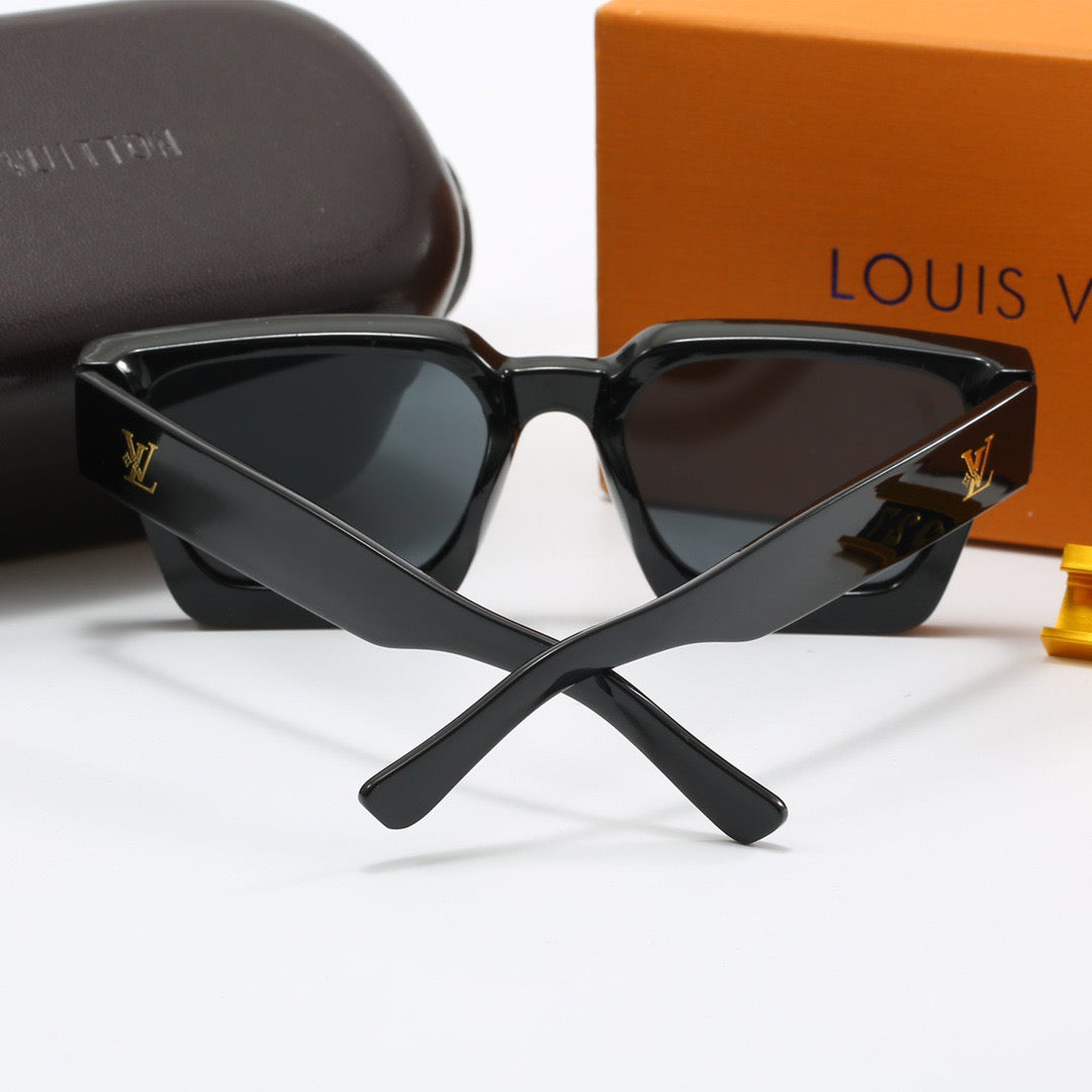 4-color fashion four-leaf clover letter temple sunglasses