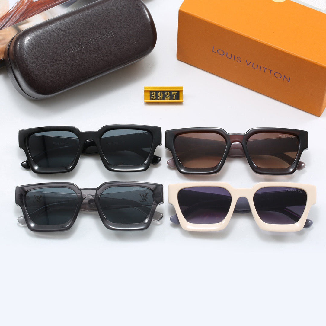 4-color fashion four-leaf clover letter temple sunglasses