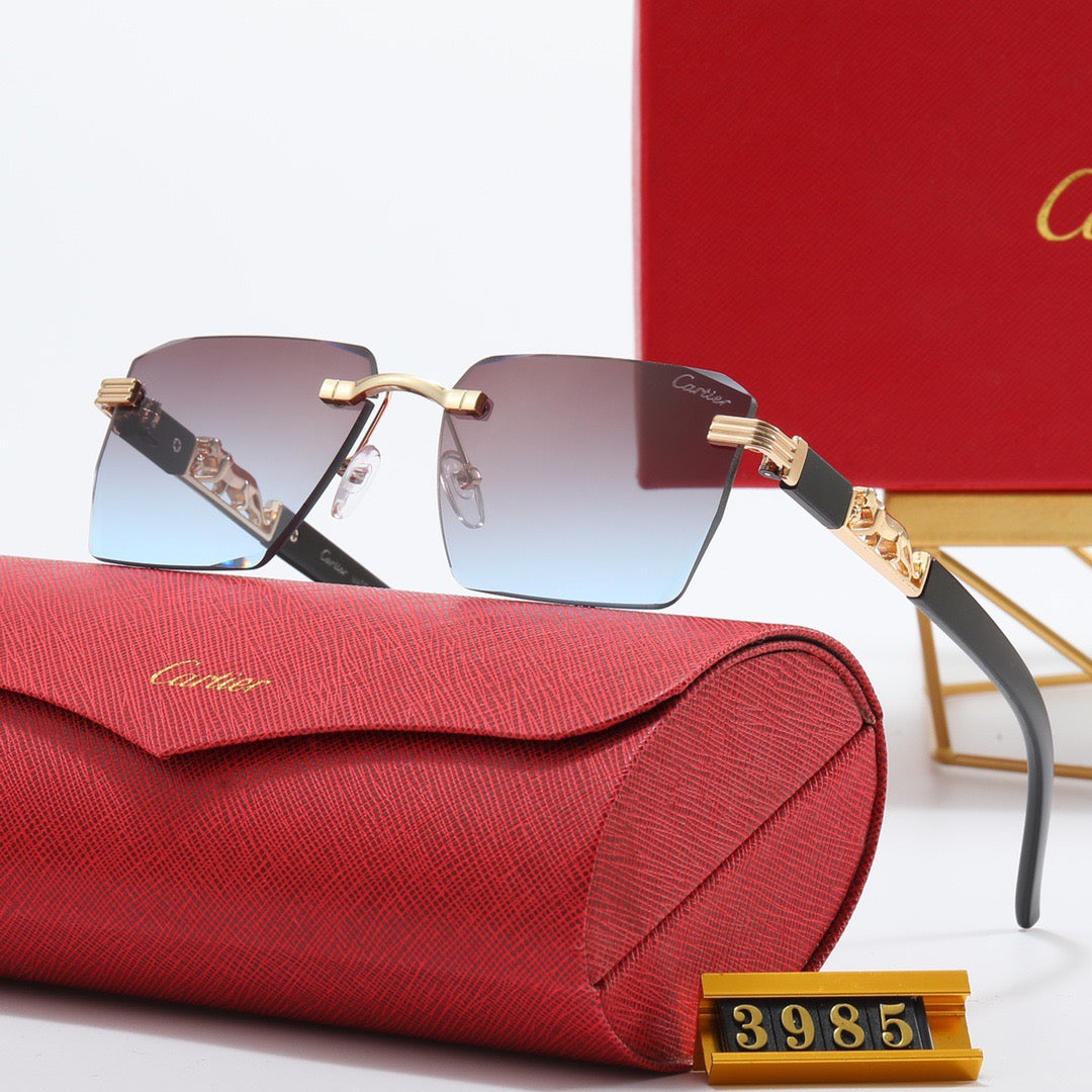 5-color luxury CAR letter print frame sunglasses