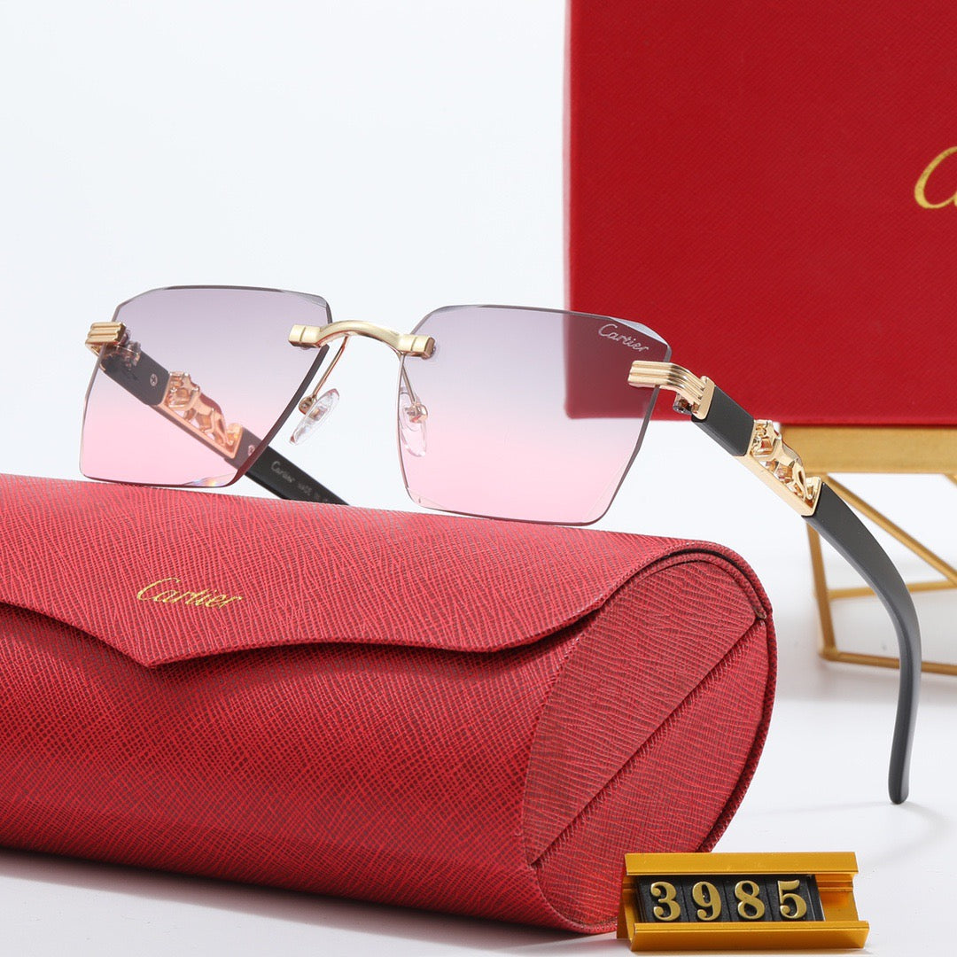 5-color luxury CAR letter print frame sunglasses