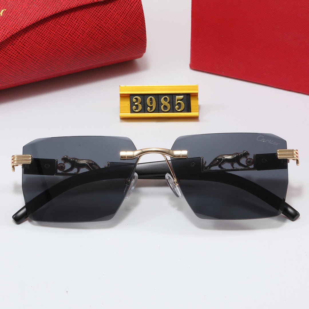 5-color luxury CAR letter print frame sunglasses