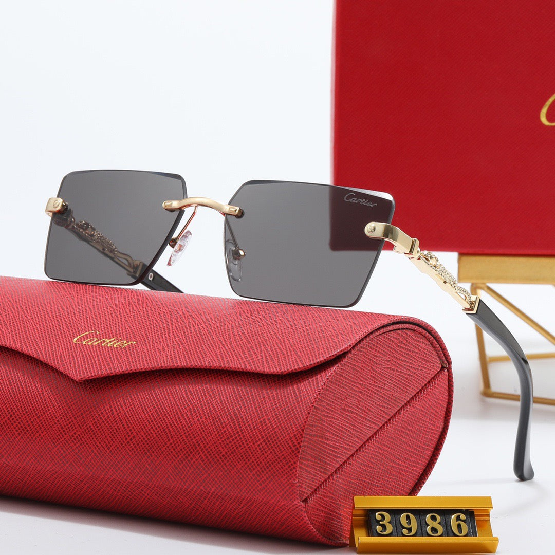 5-color luxury CAR letter print frame sunglasses