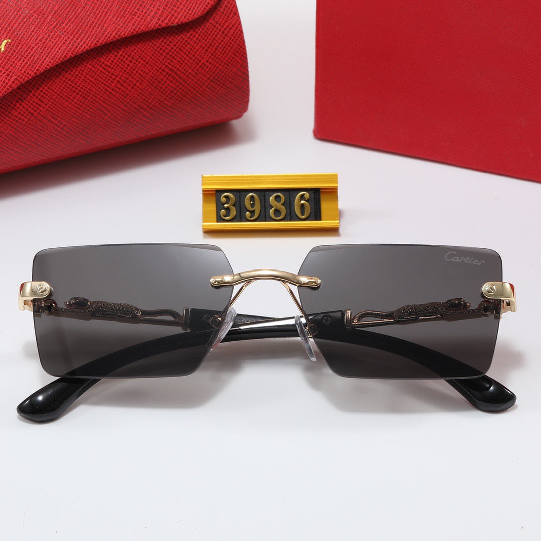 5-color luxury CAR letter print frame sunglasses