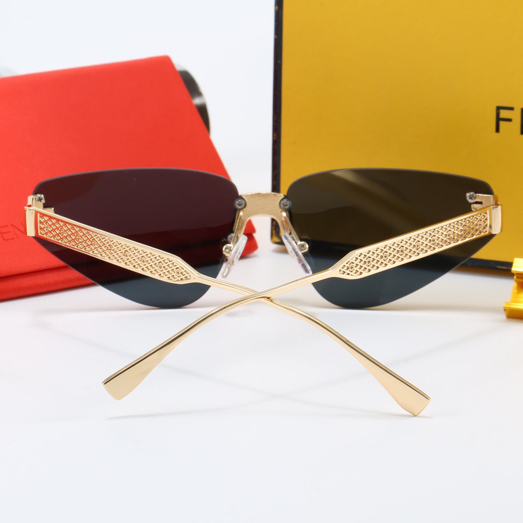 5-color fashionable FF letter polarized sunglasses