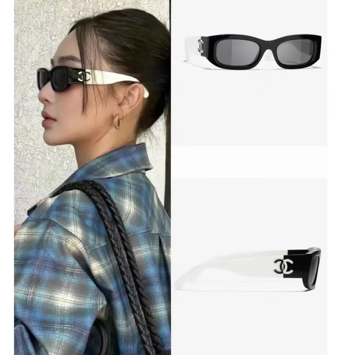 4 Colors Fashionable New Double C Sunglasses