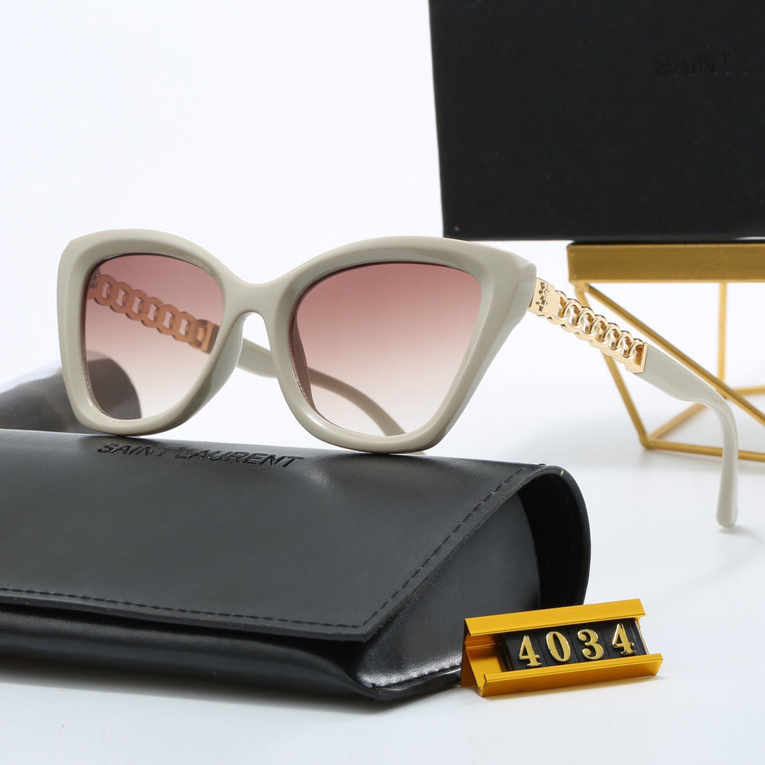 4-color fashionable new YSL letter sunglasses