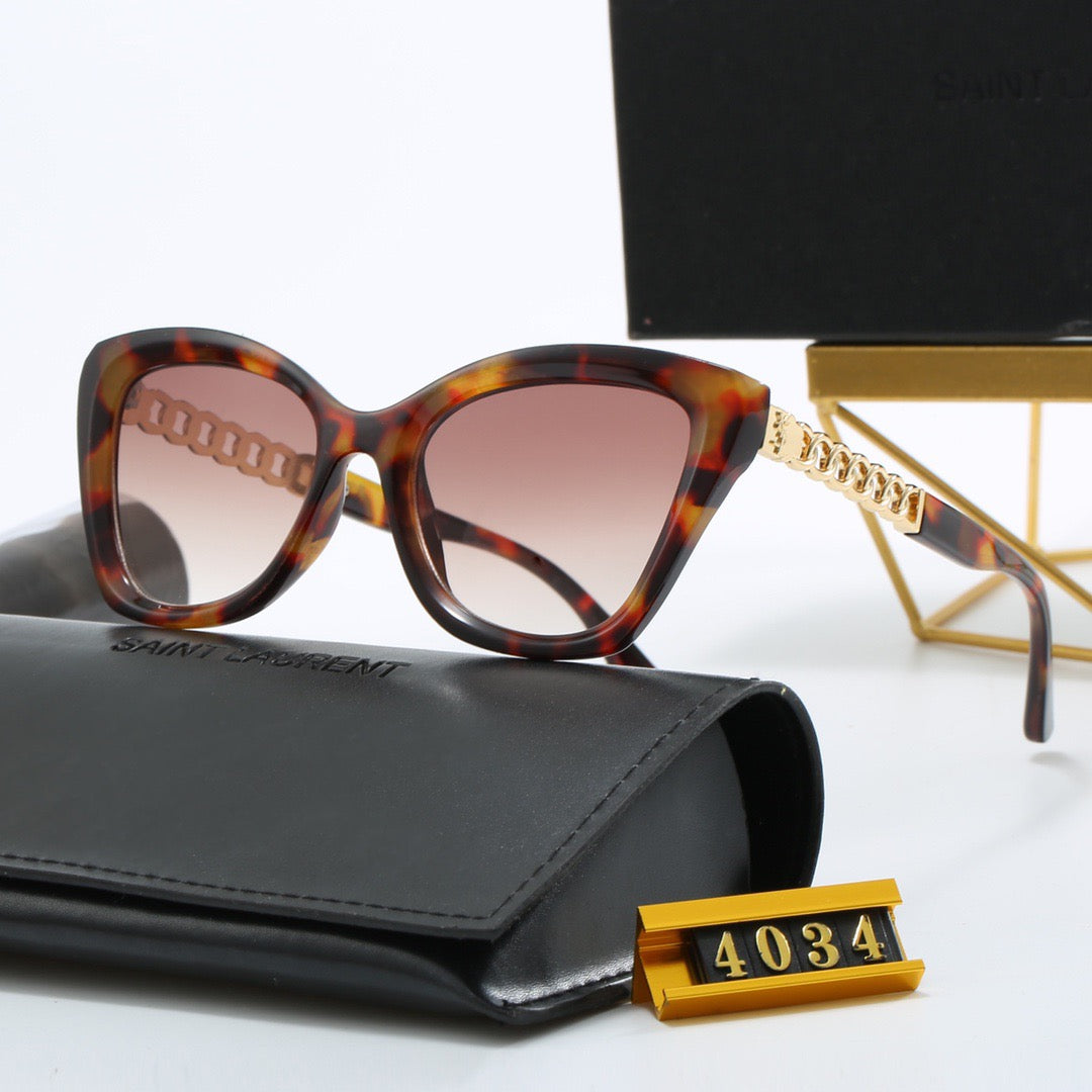 4-color fashionable new YSL letter sunglasses