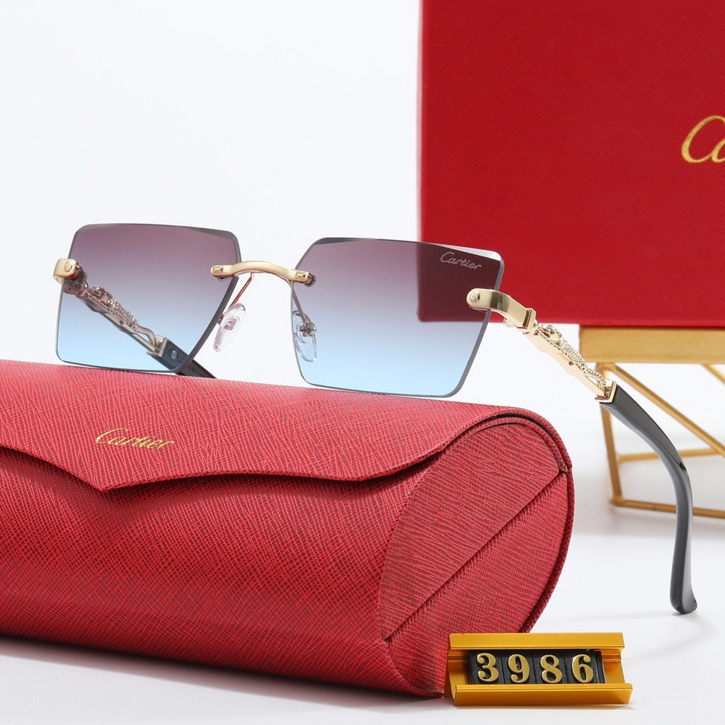 5-color luxury CAR letter print frame sunglasses