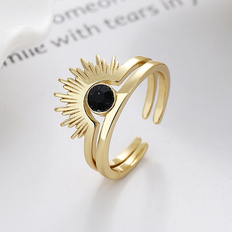 Fashion Sunflower Ray Ring