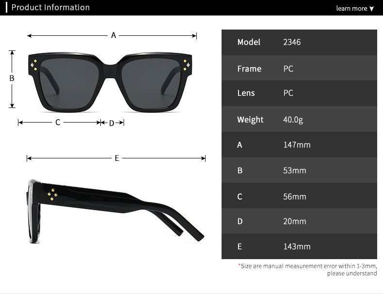 Rice Staple Quadratische Sonnenbrille