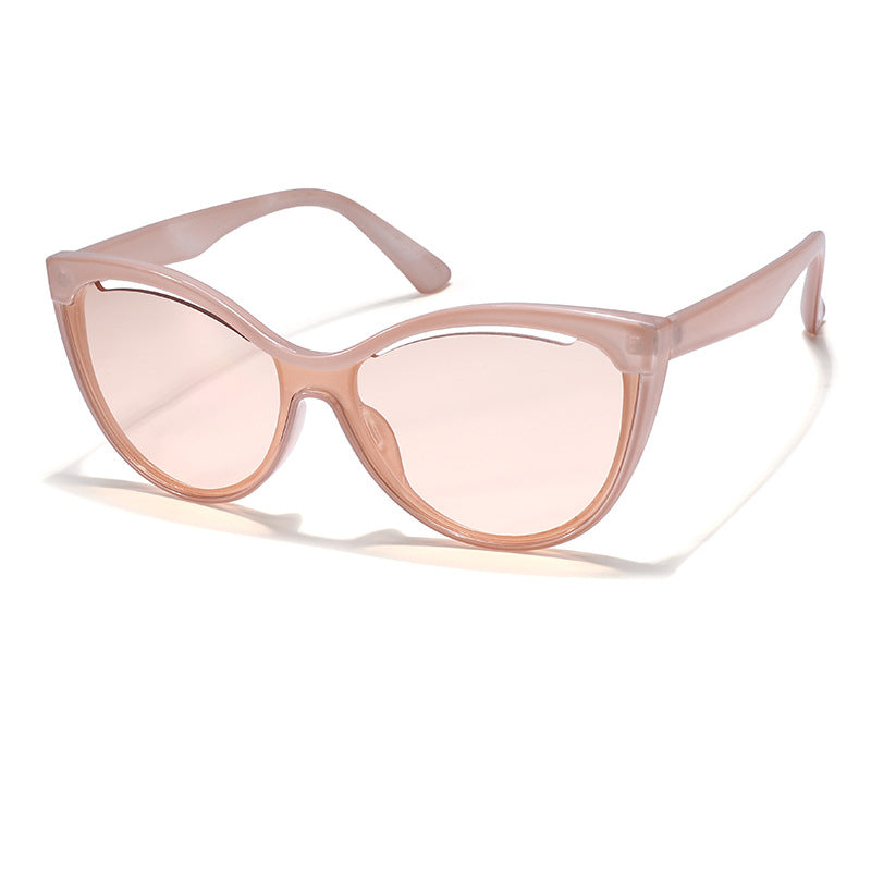 6-farbige modische Bonbonfarben-Trend-Straßen-Cat-Eye-Hohlsonnenbrille