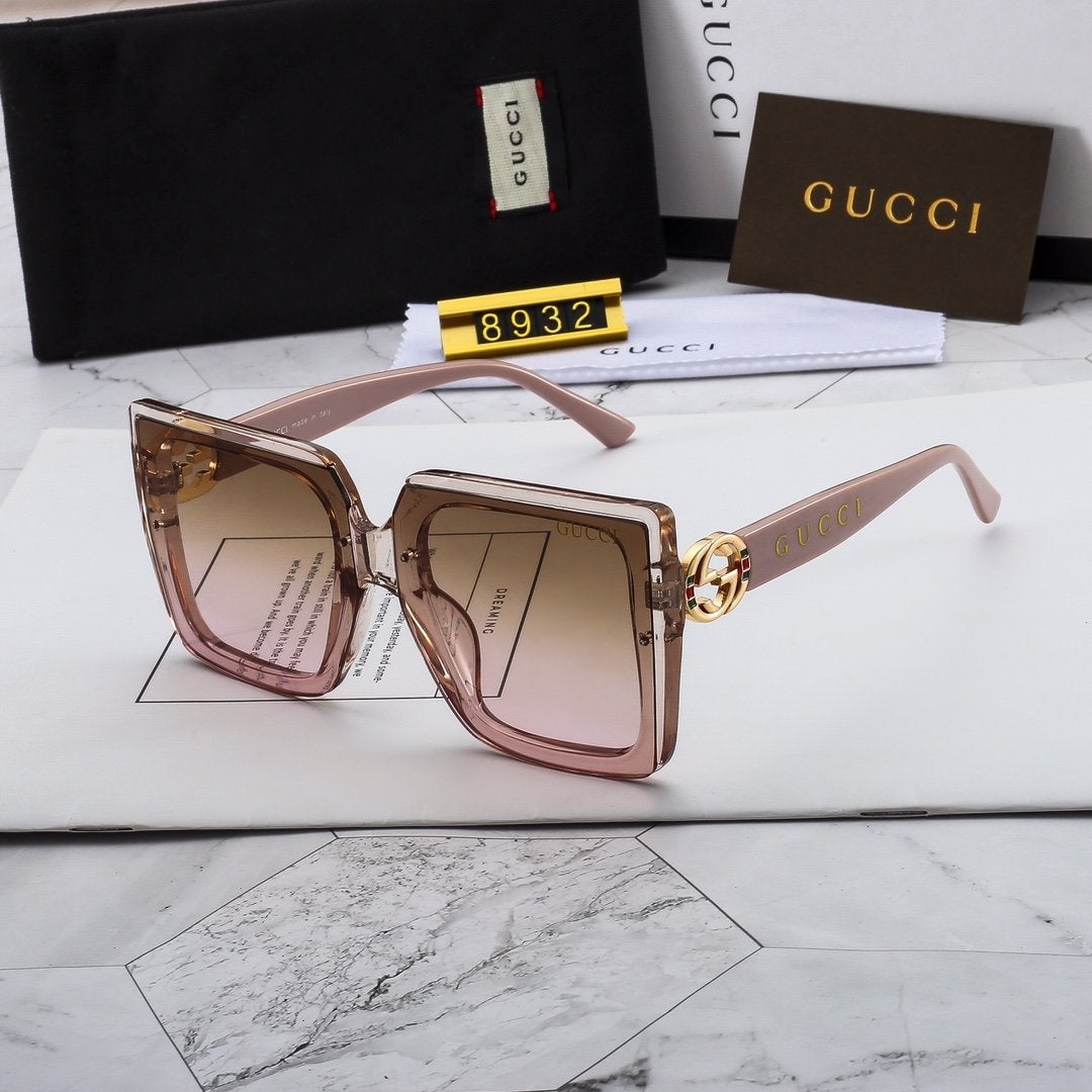 4 Color Letters Full Frame Square Sunglasses