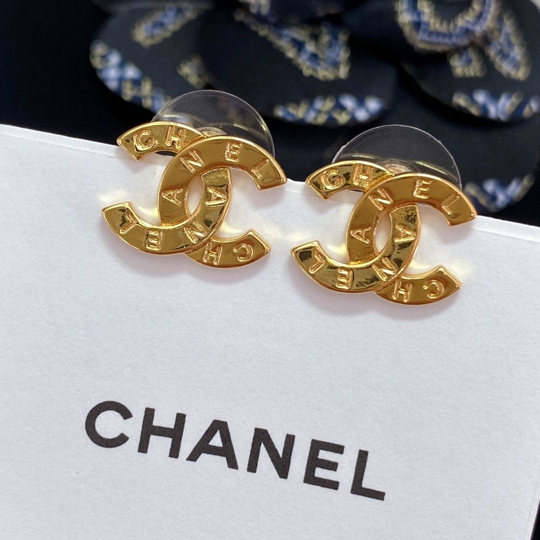 Fashion Letter Double C Earrings