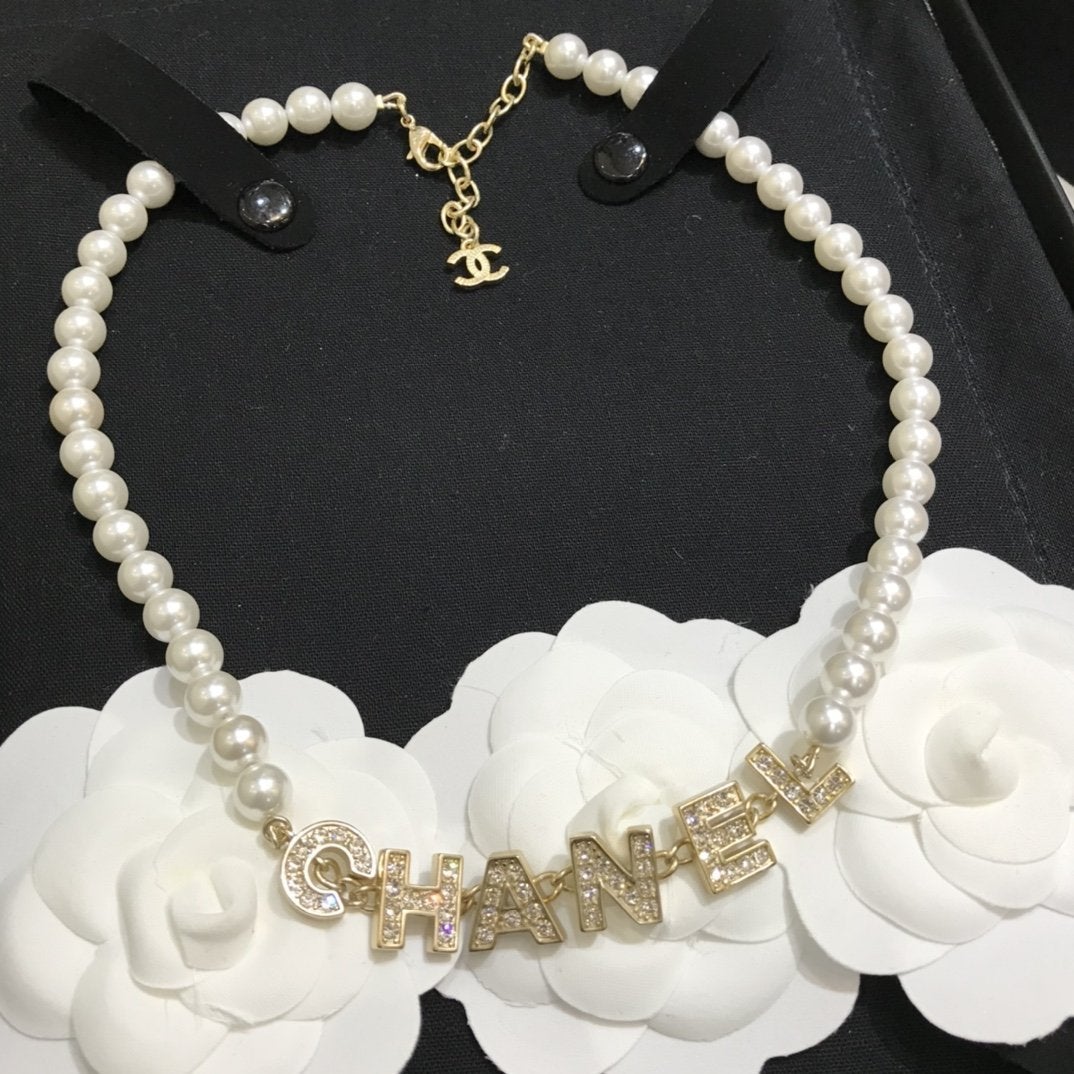 New Letter Pearl Necklace