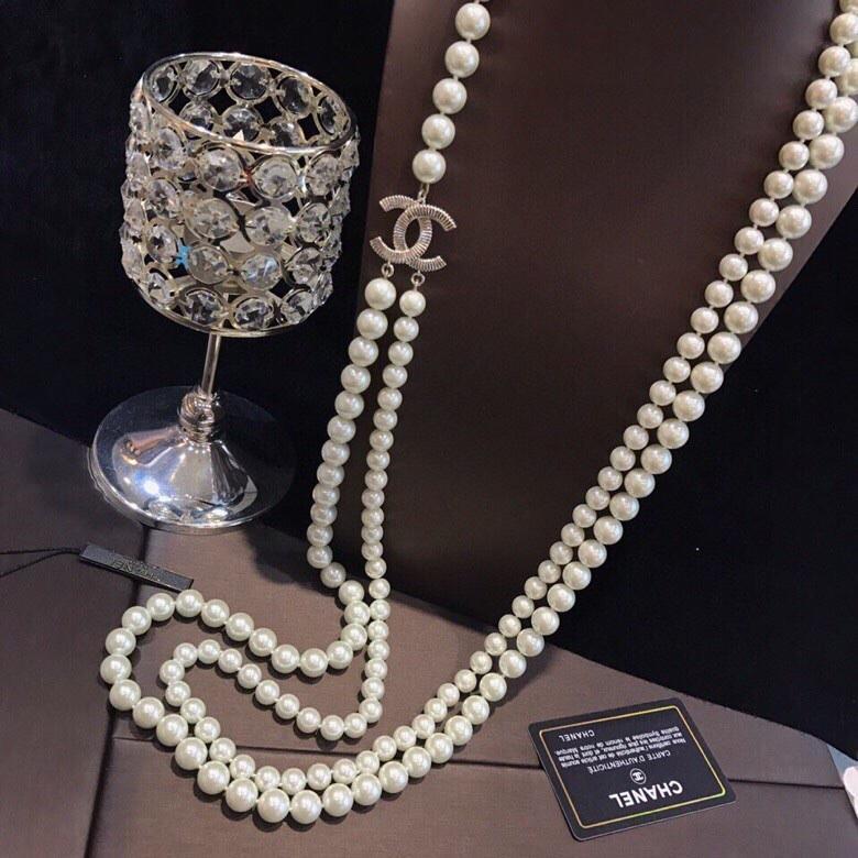 Fashion double-layer pearl necklace