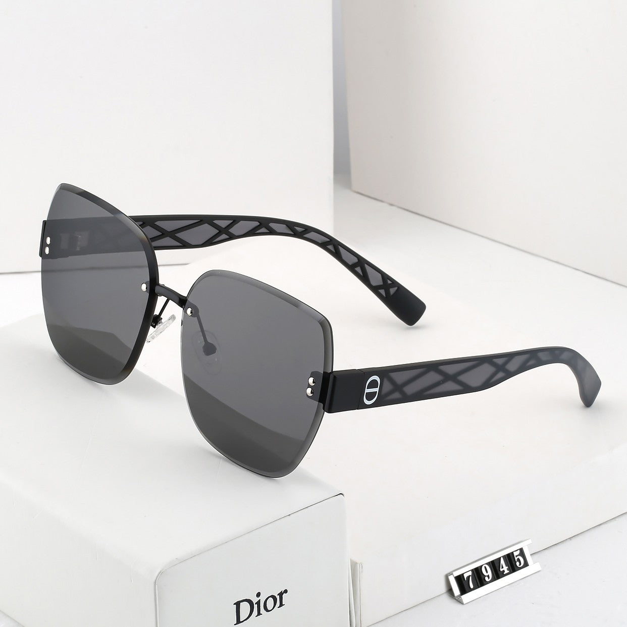 4 color fashion rimless color polarized sunglasses